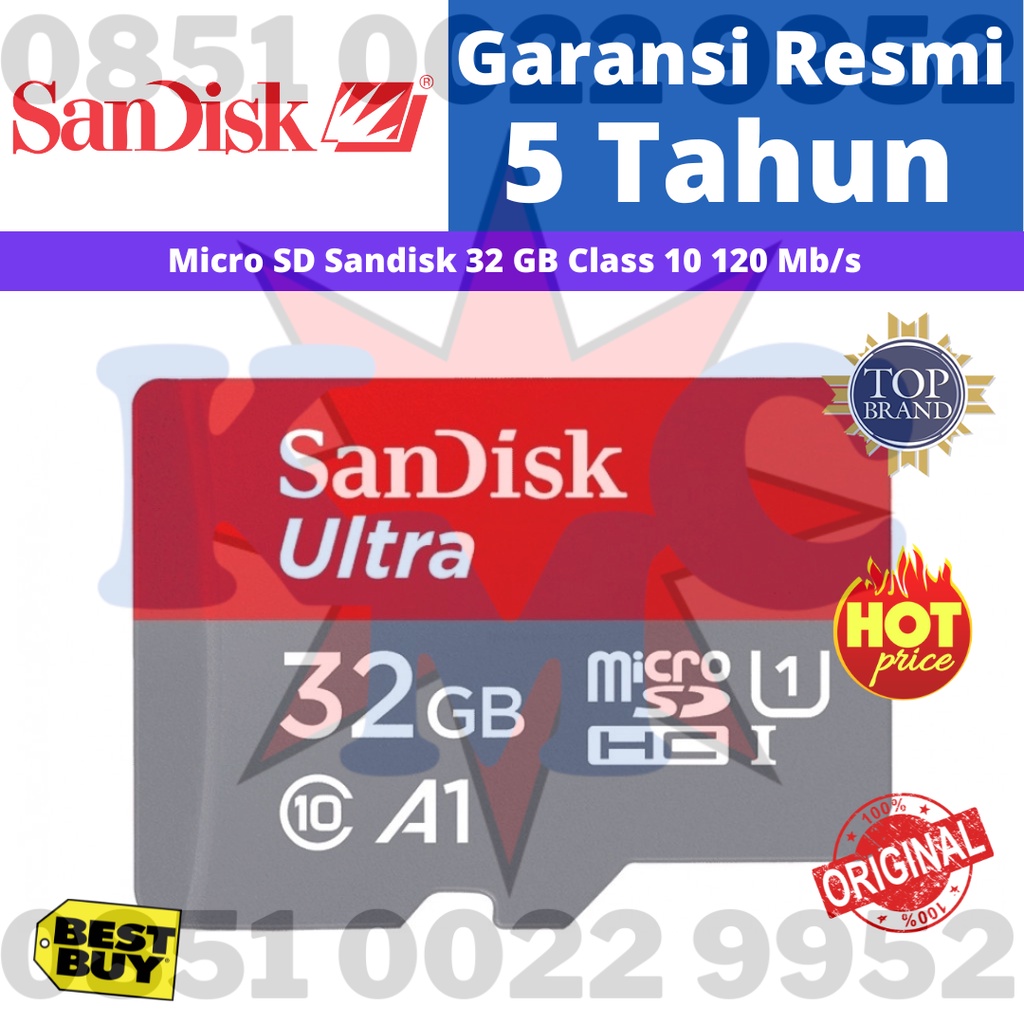 SanDisk Ultra Micro SD 32GB 120MBps A1 Micro SDHC