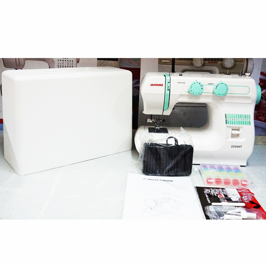 Janome 2200xt Mesin Portable terbaik Dari Yang Terbaik - Hijau putih