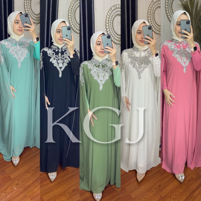 Promo Kaftan Alifa Kaftan Wanita Cape Ceruty by KGJ