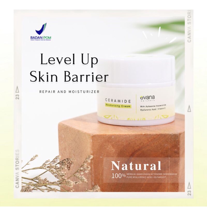 EVANA CERAMIDE MOISTURIZING CREAM. MELEMBABKAN & MEMPERBAIKI SKIN BARIER