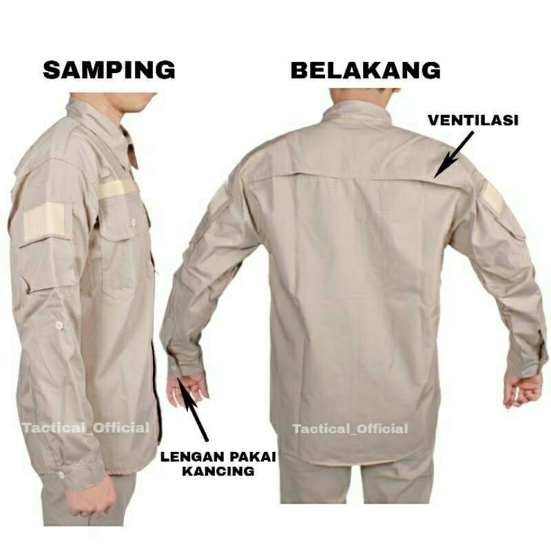 kemeja tactical hexagon / kemeja panjang outdoor / kemeja lapangan