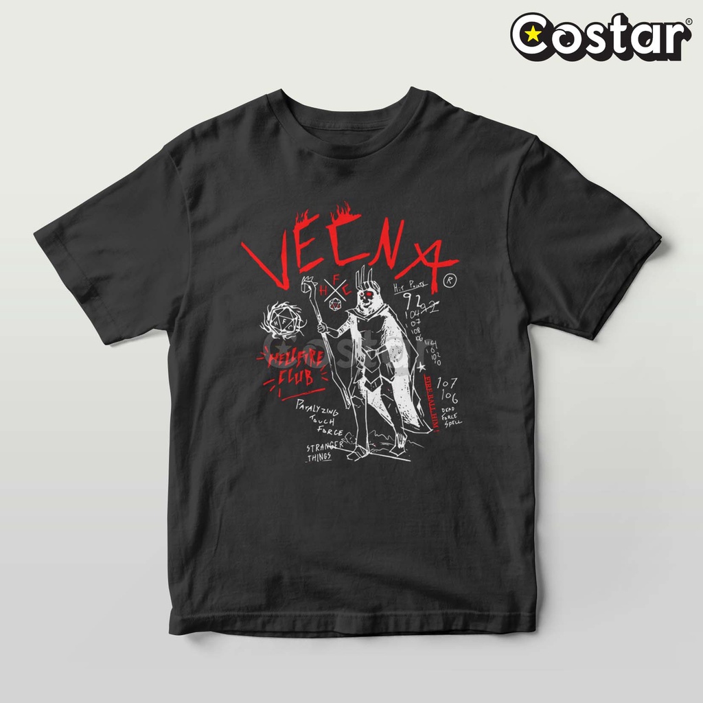 Kaos Vecna Hellfire Club Stranger Things Bahan Combed Premium