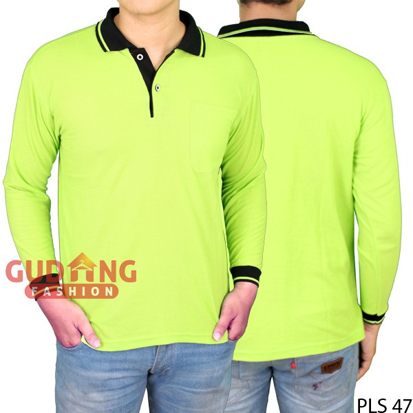 Kaos Polos Pria Lengan Panjang - Oneck - PLS (COMB)