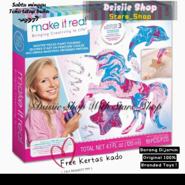 

Make It Real DIY Masterpieces Paint Unicorn / Mainan Edukasi Mewarnai Berkualitas