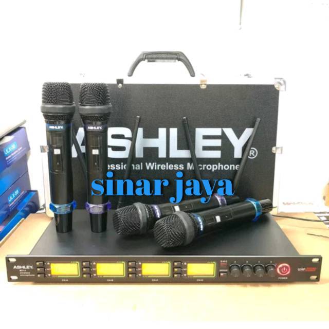 Mic wireless ASHLEY M114 handle 4bh Mic Multi channel