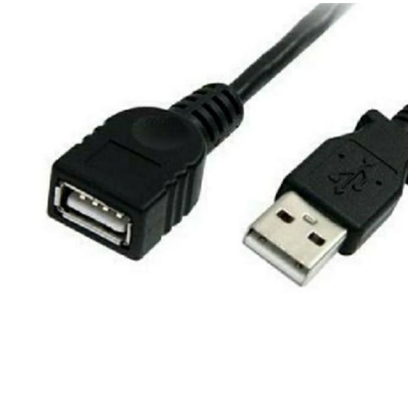 KABEL USB MALE FEMALE 1.5M HITAM / PERPANJANGAN USB 1.5 METER / USB EXTENDER