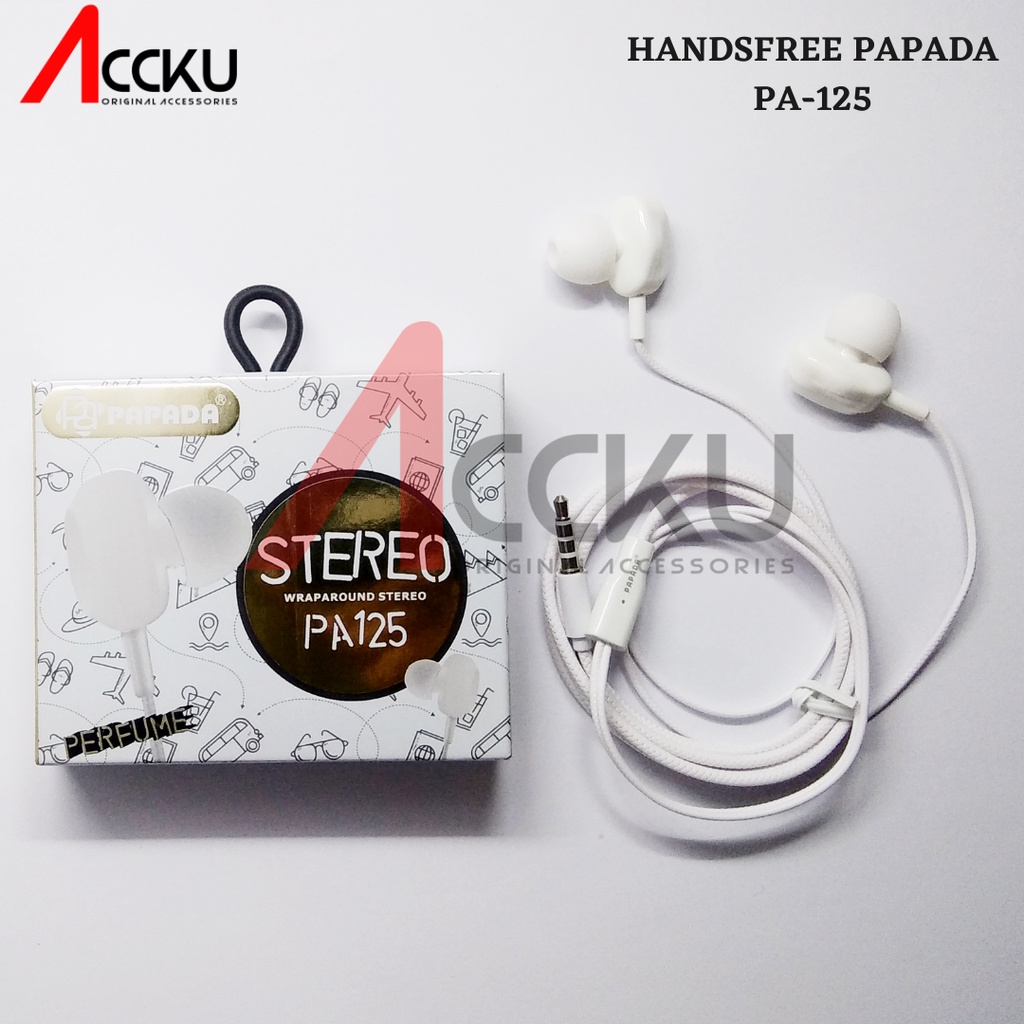 HANDSFREE BRANDED HEADSET SUPER BASS HEADSET MERK PAPADA PA125