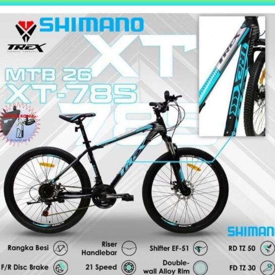 INSTAN SEPEDA GUNUNG MTB 26 TREX 785 MTB SHIMANO 21 SPEED BB BEARINGS FDGDF34545