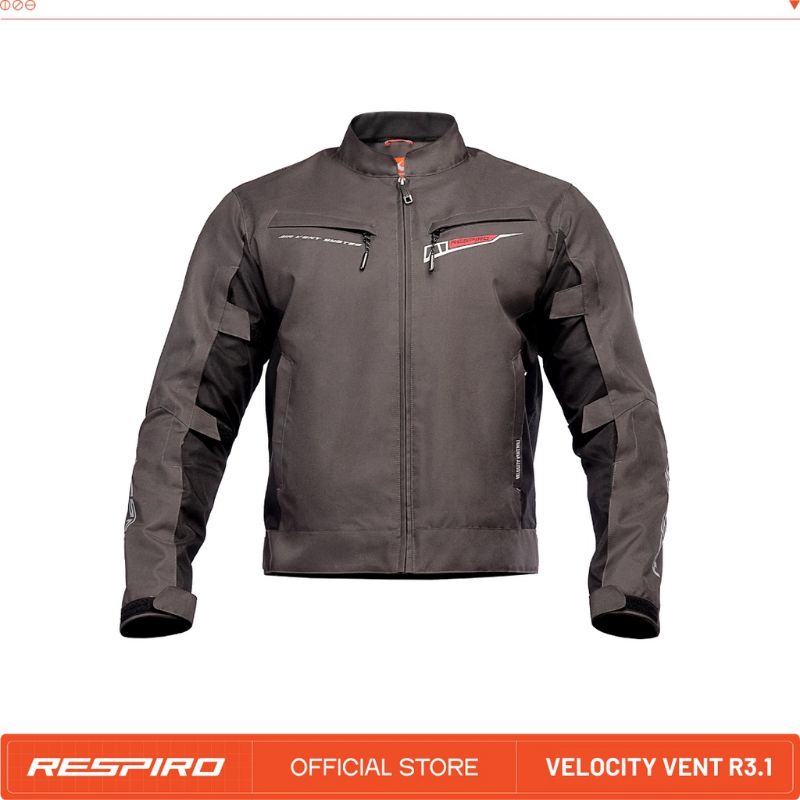 JAKET MOTOR PRIA RESPIRO VELOCITY VENT R3 SIRKULASI UDARA DENGAN PELINDUNG PROTECTOR PENGENDARA