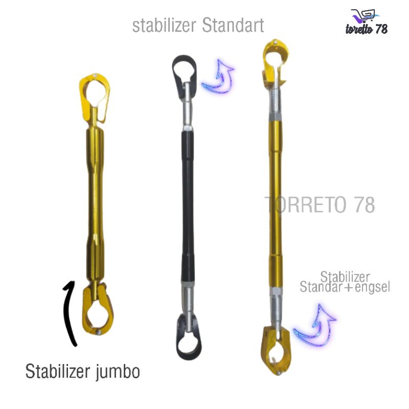 Stabilizer Stang Stir CNC Jumbo Tebal Palang Stang Stir PCX Vixion