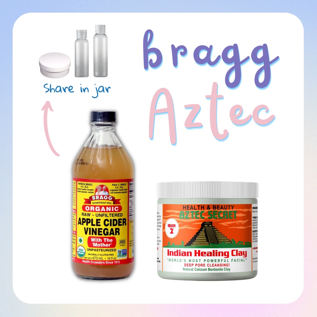 

SHARE - AZTEC SECRET Indian Healing Clay Mask Cuka Apel Bragg Apple Cider Vinegar Cuka Apel Toner BRAGG THE MOTHER