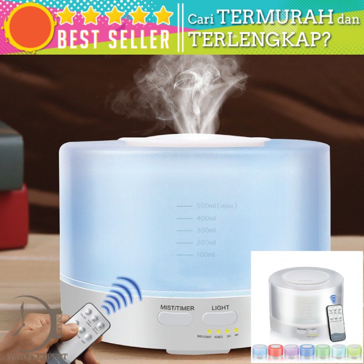 COD Pelembab Udara Aromatherapy Air Humidifier 7 Color 500ml with Remote Control