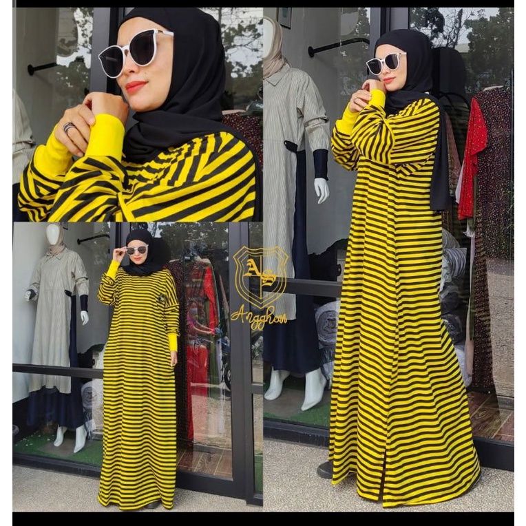 [BISA COD] BISA JUMBO - OVER SIZE STRIPES MAXI BEST SELLER ORI 100% BERLABEL REAL PICT BY ANGGHEAN/GAMIS INJI / GAMIS JUMBO BAHAN BERKUALITAS NYAMAN DIPAKAI