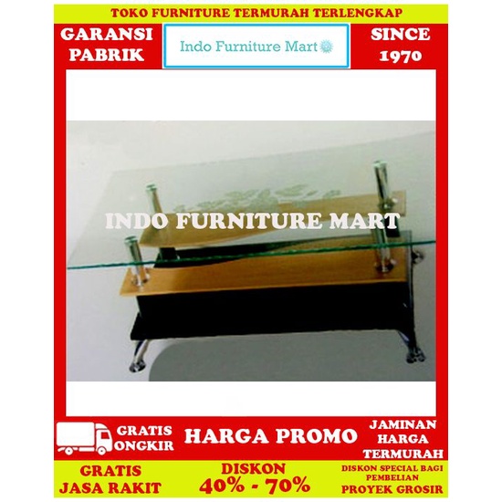 Meja Tamu Minimalis Coffee Table Kaca Dagaho Coffe Table Mt A6