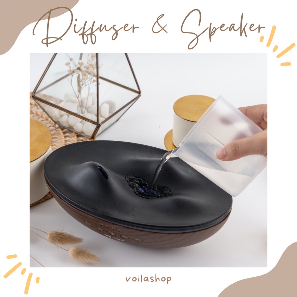 US Aroma Terapi Diffuser plus Bluetooth Speaker Estetik Dekorasi Ruangan Rumah - Aesthetic Air Diffu