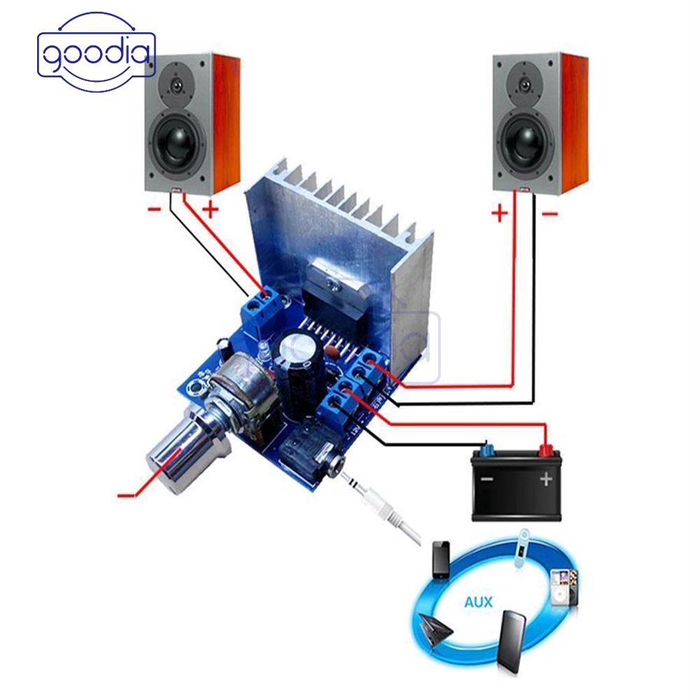 Modul Audio Amplifier Digital Dual Channel Ac/Dc 12v Tda7297 2x15w Diy