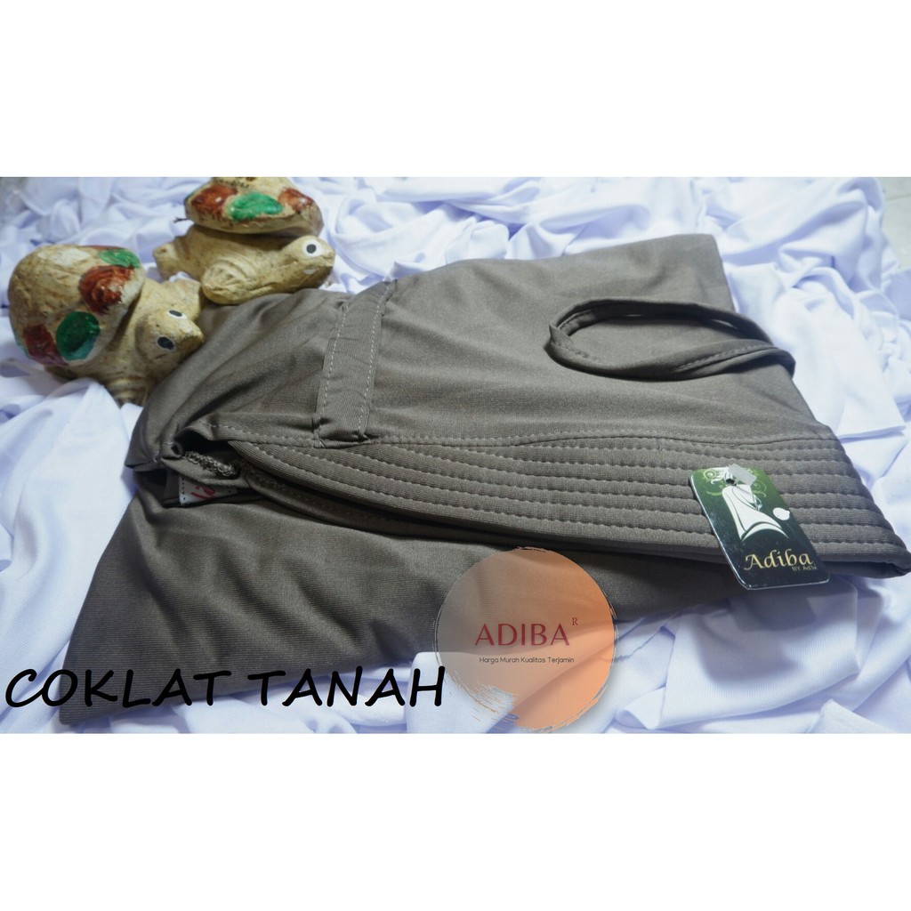 Jilbab Instan Jersey / Jilbab Serut Jersey Adiba / Grosir Kerudung Murah-Coklat tanah