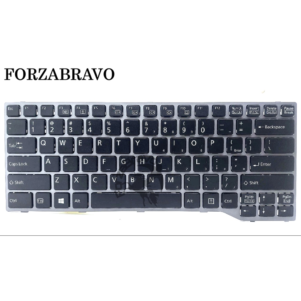 Keyboard Laptop Fujitsu Lifebook E733 E744 E734 E743 E544 No backlight