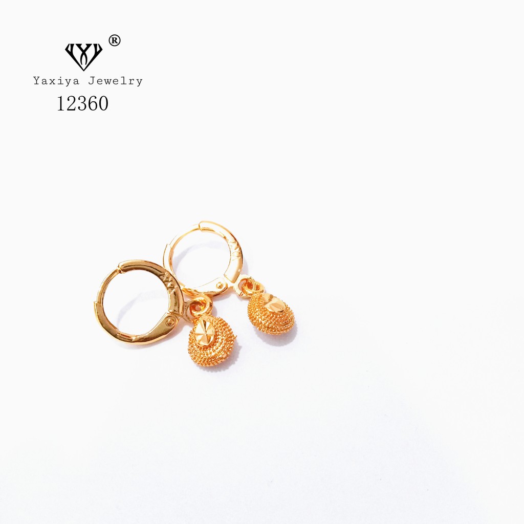 Yaxiya Anting Wanita Perhiasan Lapis Emas 18k 684-1