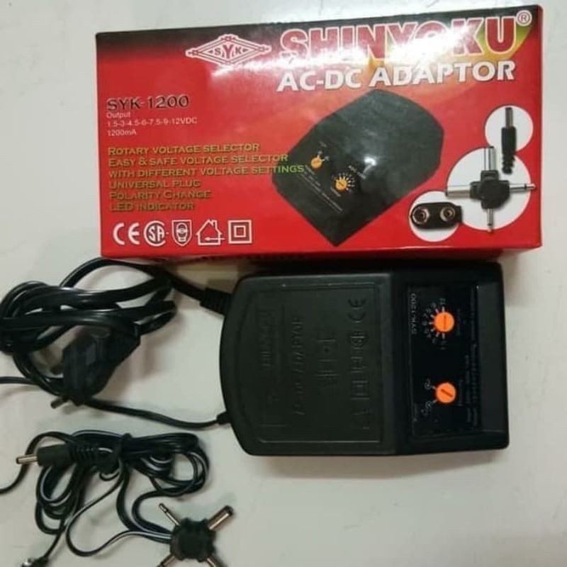 ADAPTOR AC DC SHINYOKU 1200mA SYK 1200M