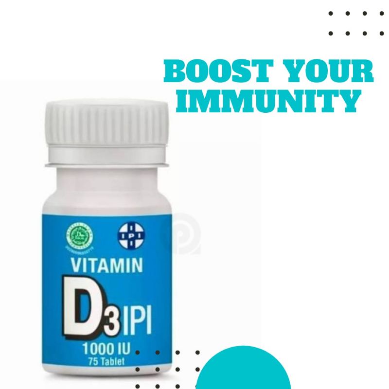 Jual VITAMIN D3 1000 IU IPI isi 75 Tablet Shopee Indonesia