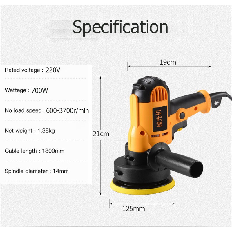 Car Polisher Waxing Machine Poles Body Mobil 220V 700W