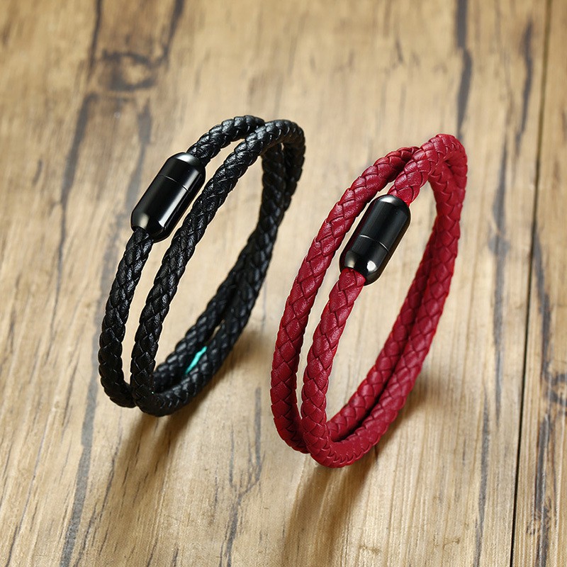Gelang cowok / gelang pria / gelang kulit asli high quality genuine leather GP025