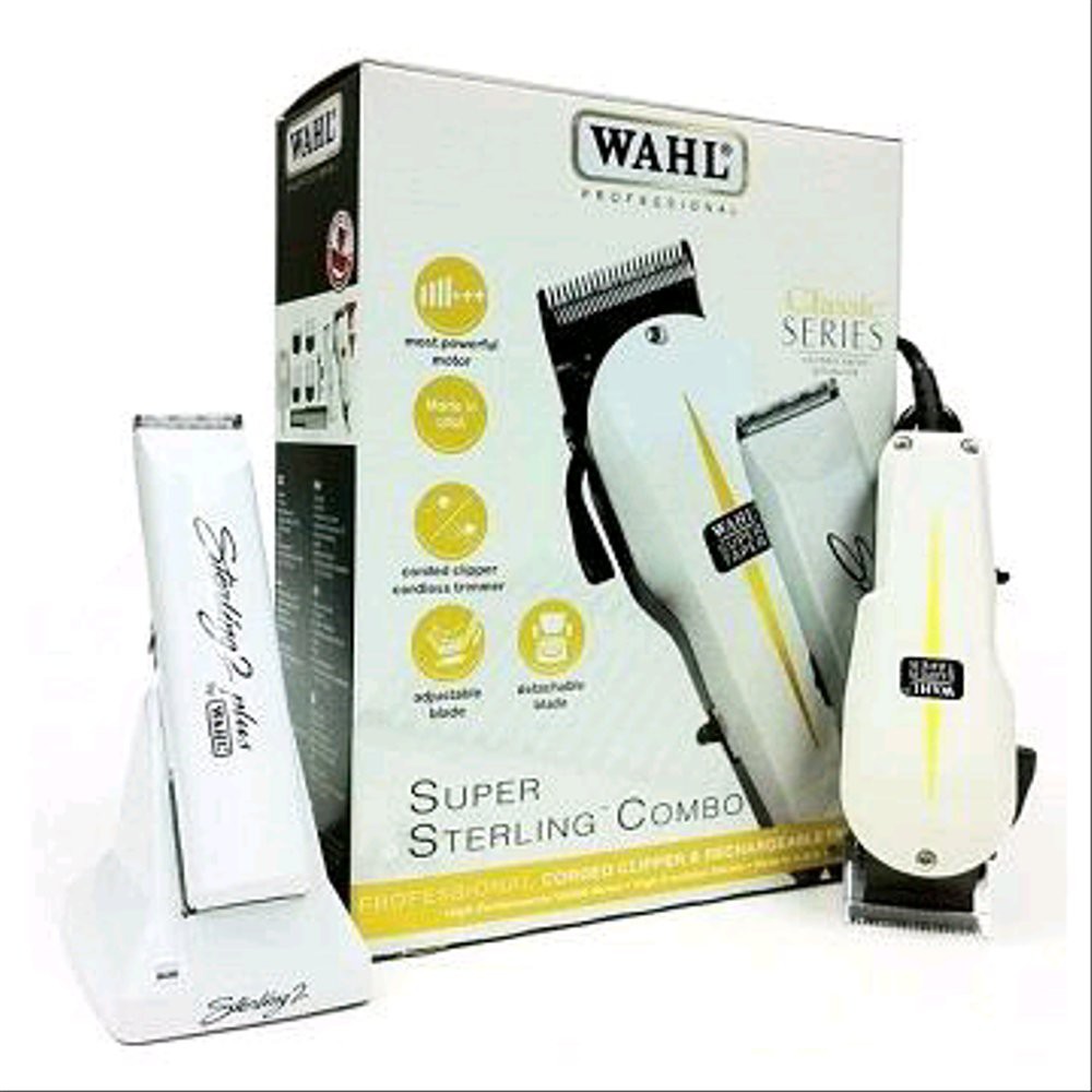 ALAT MESIN CUKUR RAMBUT CLIPPER WAHL CLASSIC SERIES SUPER STERLING COMBO ORIGINAL USA