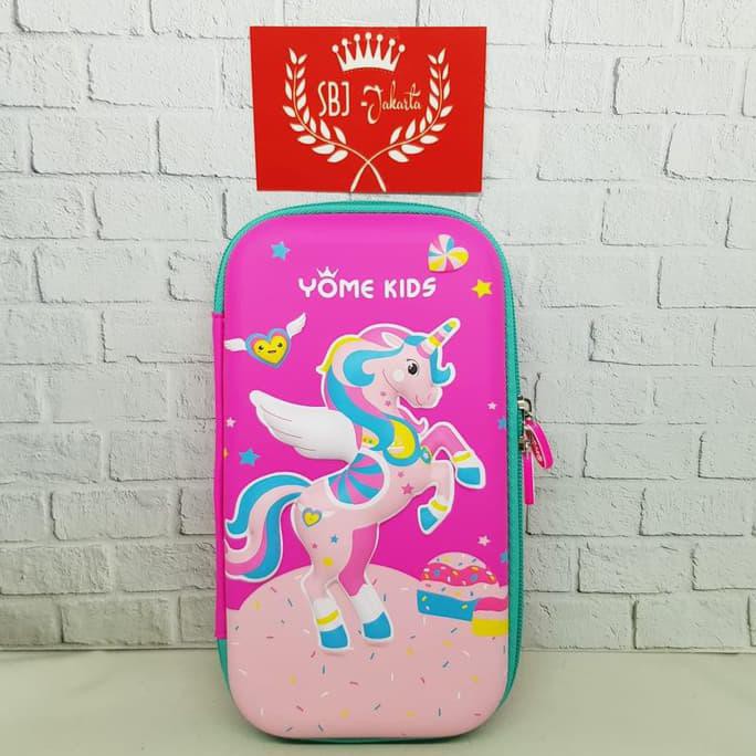 

Promo !!!! Termurah !!! Tempat pensil Alat tulis smiggle EVA Hardcase Yome Unicorn waterproof - Pink