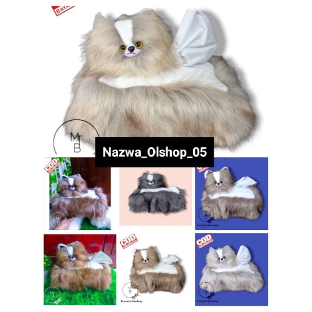 Sarung Tempat Tisu infor boneka kucing / aksesosir mobil cantik