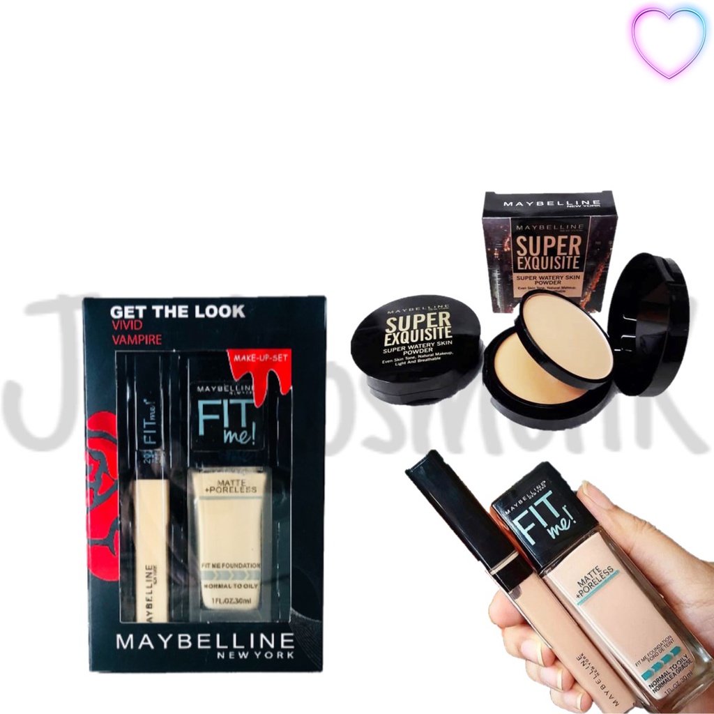 Paket Kosmetik MYB Vivid Vampire Make Up Set Plus Bedak Super Exquiste 3 in 1