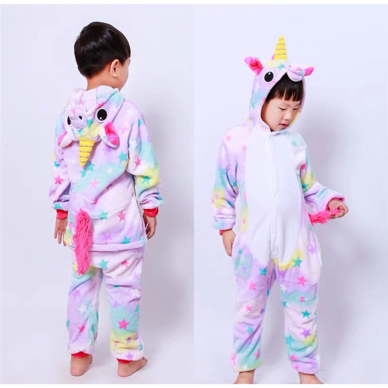 BAJU ONESIE UNICORN GALAXY STARS ANAK KUDA PONY PIYAMA KOSTUM COSPLAY