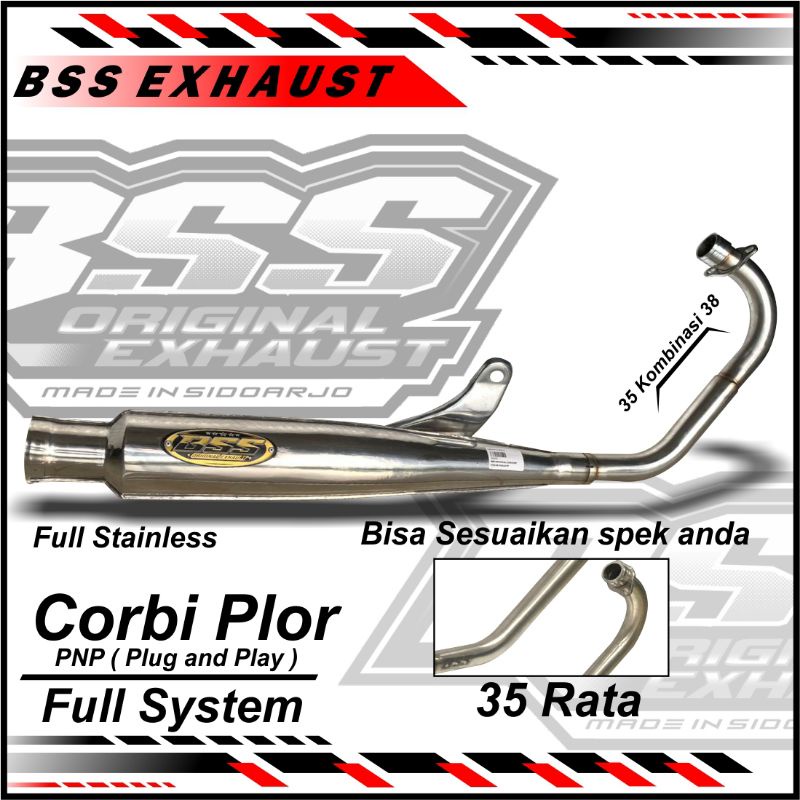 knalpot PLOR ORIGINAL BSS PNP CB GL MEGAPRO