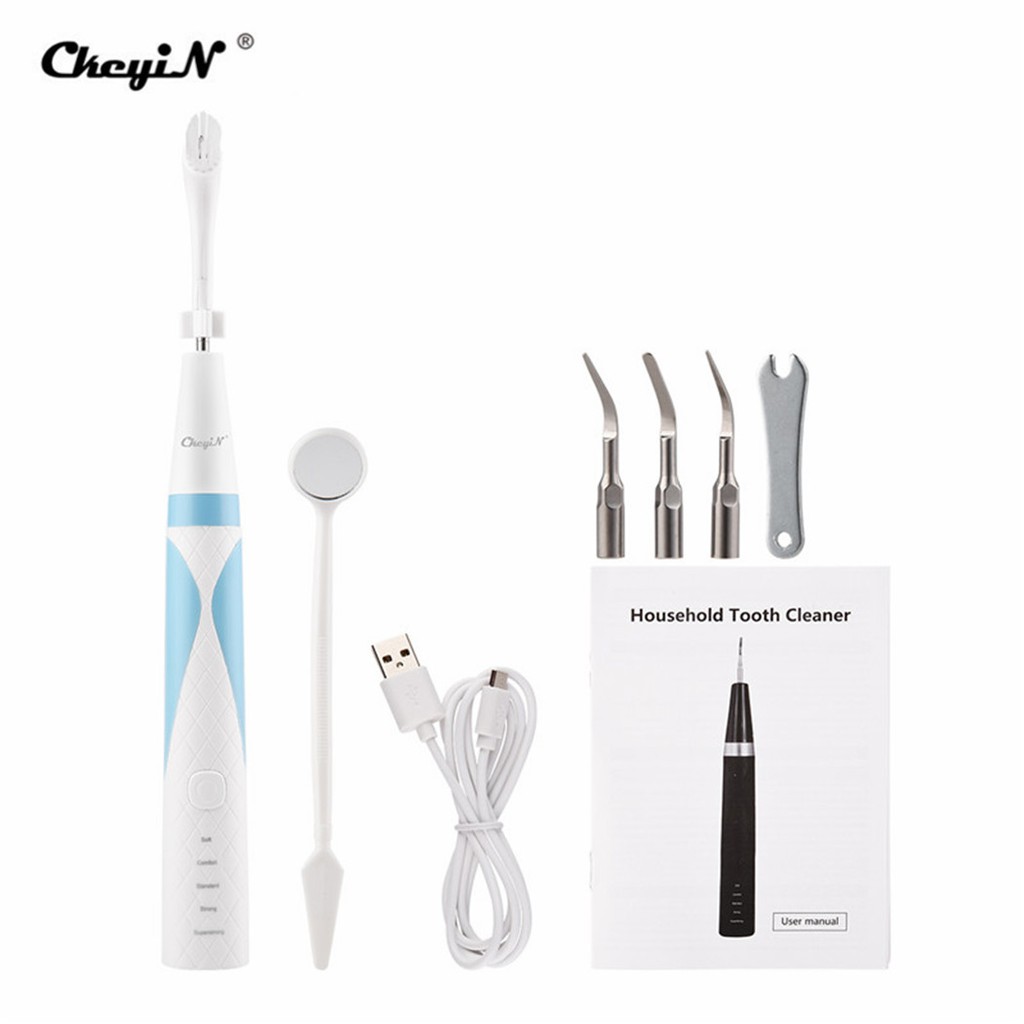 

CkeyiN Ultrasonic Scaler Plaque Remover Dental Calculus Professional Teeth Cleaning Tool Kit with Built-in Light Electric Dental Calculus Remover KQ126