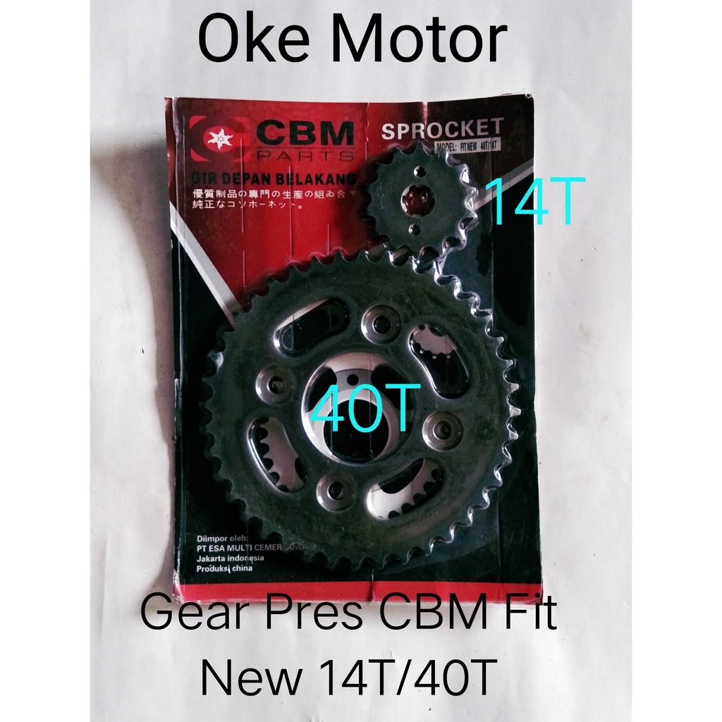 gear pres/gir depan belakang motor supra fit new 40T