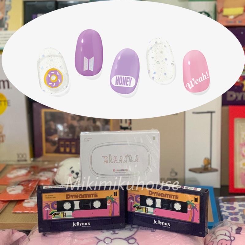 BTS DYNAMITE JELLYMIX NAIL PURPLE DONUT GELATO FACTORY NAIL ART BTS NAIL GEL STICKER KUKU BTS LUCU K