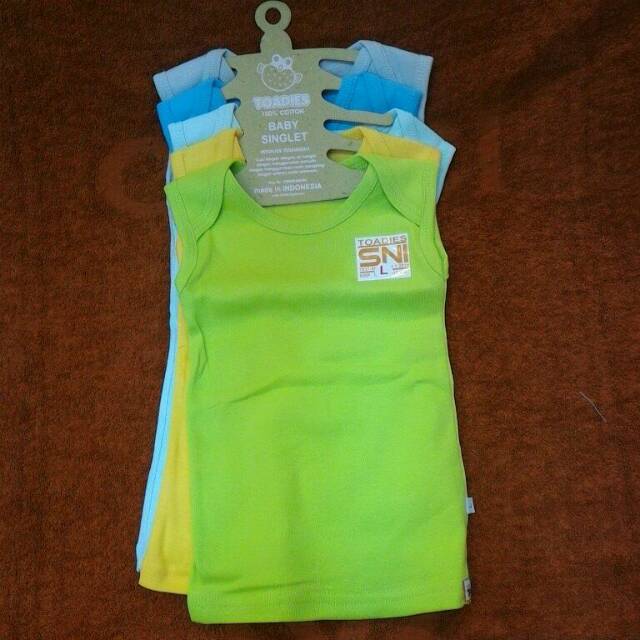 Singlet bayi warna Toadies sudah SNI