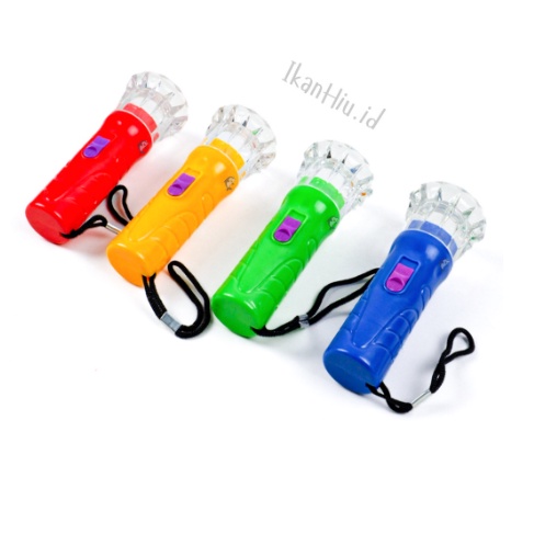 Gantungan Kunci Senter LED Free Baterai - Mini Portable Flashlight - Mainan Souvenir Kecil - Lampu Putih Baterai Lithium