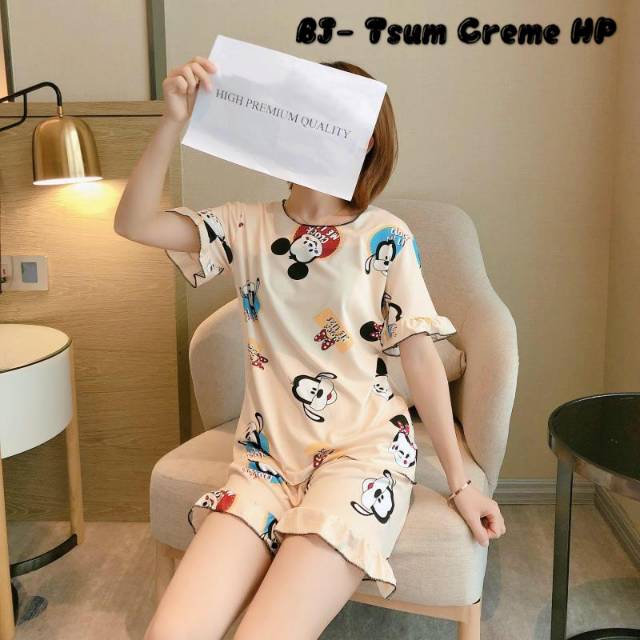 (COD BAYAR DITEMPAT) Set Creme Wina / Setelan Fashion Wanita