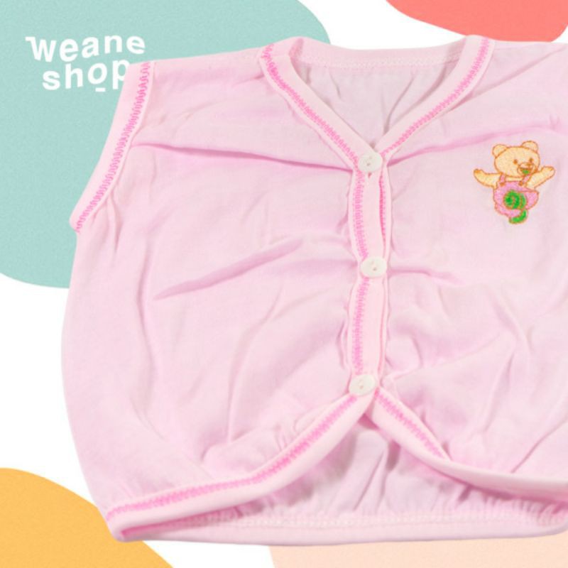 BAJU BAYI NEWBORN LENGAN BUNTUNG POLOS BORDIR UMUR 0 - 6 BULAN SNI CEWEK COWOK KUTUNG BARU LAHIR-1