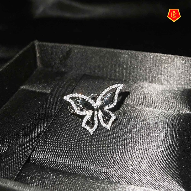 [Ready Stock]Elegant Graceful Fairy Butterfly Chain Ring Advanced Design Sense