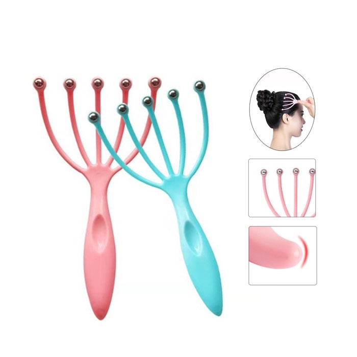 BRGUNIK Alat Pijat Kepala Head Spa Massager Scalp Refleksi Pemijat Kepala Plastik Manual Terapi Badan R531