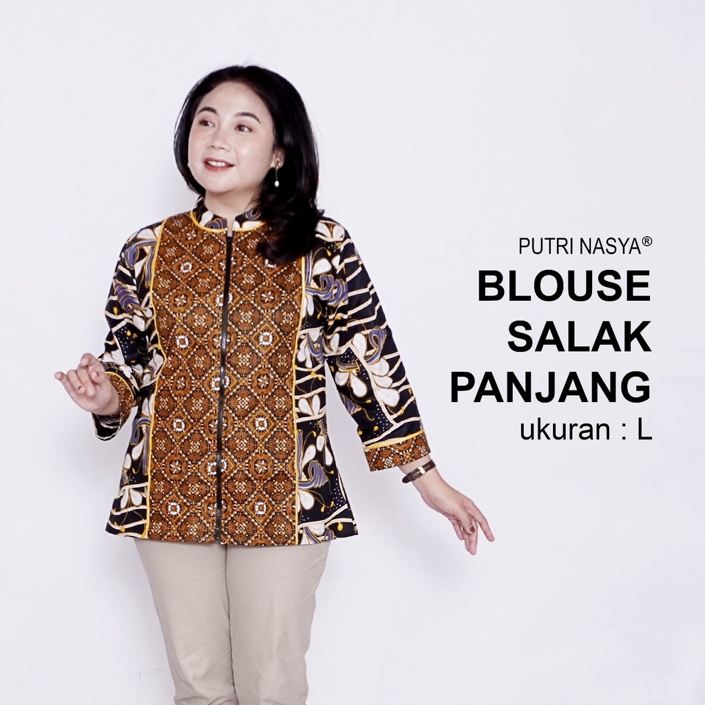 Blouse Batik Big Size Wanita Atasan Batik Jumbo Lengkap S-M-L-XL-2L-3L-4L-5L-6L-7L Model Blus Jumbo Seragam Batik / Atasan Formal Kantor Wanita / Pakaian Batik Kerja Kekinian Trendy Model Terbaru