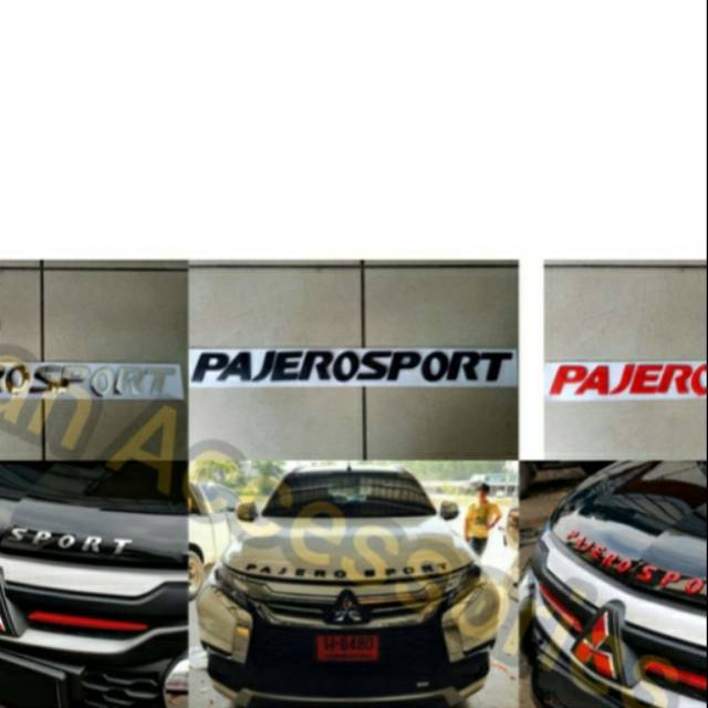 Mblem Pajero sport tulisan Pajero sport