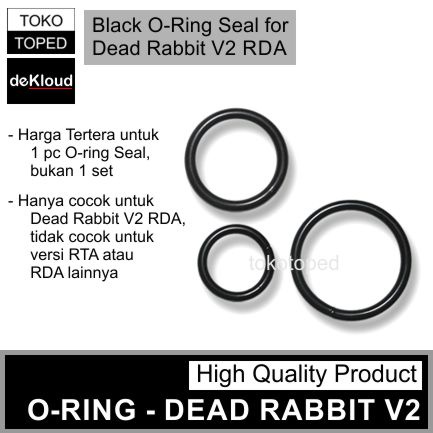 Black O-Ring Seal for DEAD RABBIT V2 RDA | karet silicon sil oring rabit silikon