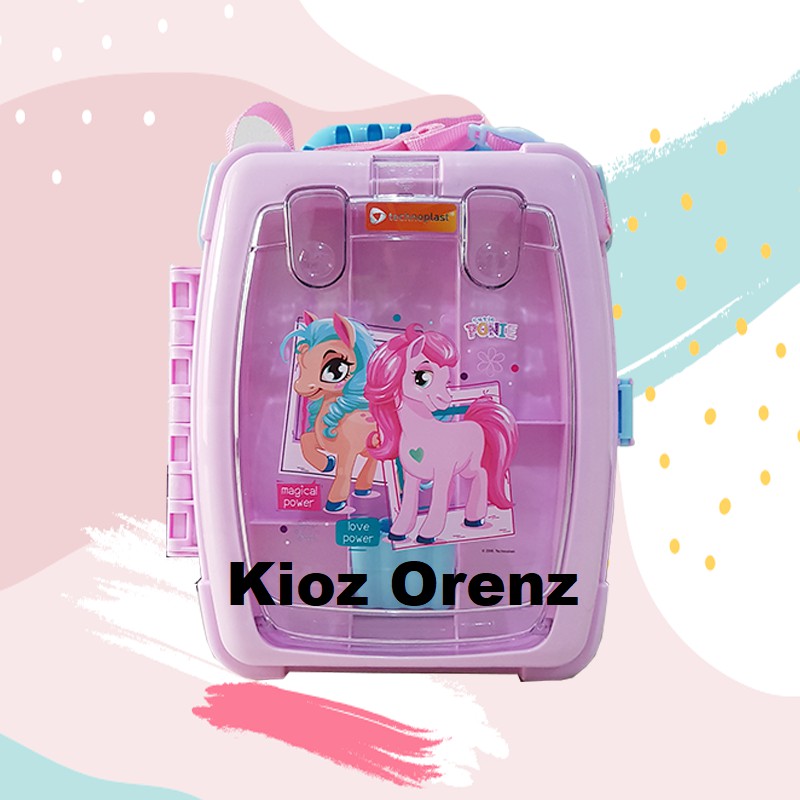 

KOPER Anak LITTLE PONNY Lunch Box Koper Tempat Makan Tempat Pensil Cutie Ponie School Box Anak Murah
