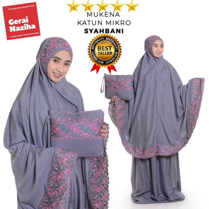 (COD) Mukena Bali SakeeNa Premium Dewasa Jumbo Polos MUKENA BALI LOTUS COKLAT VD32