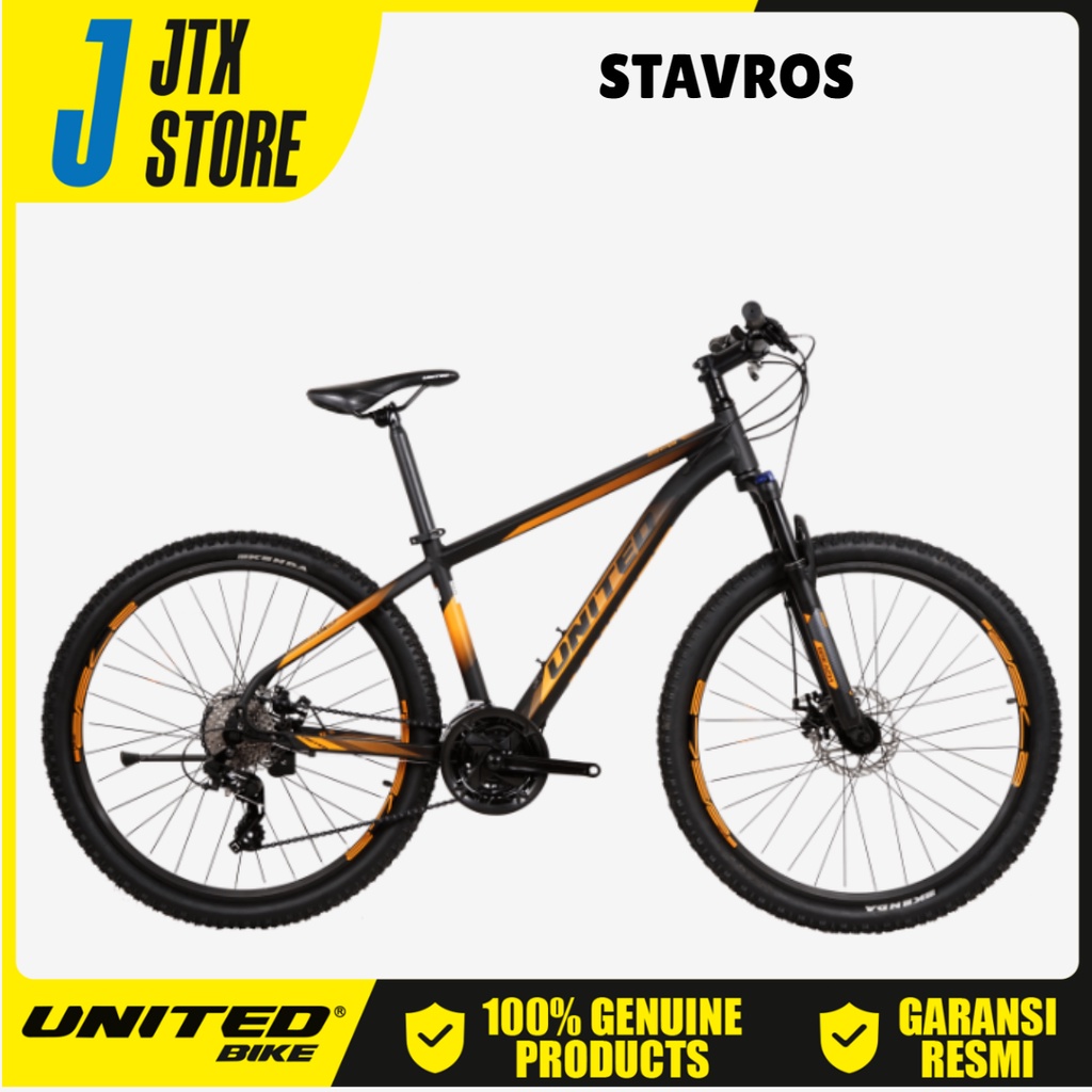 SEPEDA MTB 27,5 UNITED STAVROS FRAME ALLOY 24SPEED SHIMANO