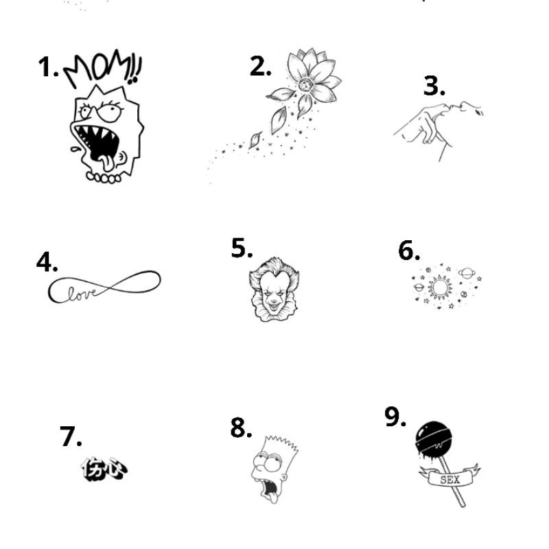 ST37 - STICKY TATTOO TEMPORARY | CUSTOM TATO TEMPORER