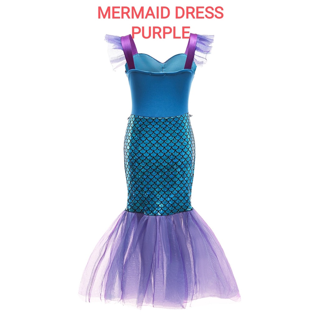 CASUAL MERMAID DRESS / DRESS PRINCESS ANAK / KOSTUM PRINCESS ANAK / GAUN ULANG TAHUN